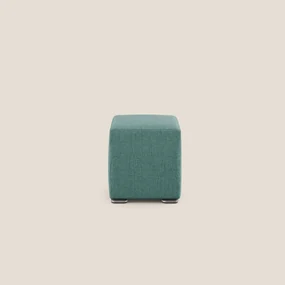 Cube pouf in tessuto morbido impermeabile T03 verde acqua X