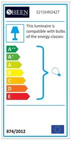 Plafoniera dorata con paralume in vetro ø 15 cm Faze – Opviq lights
