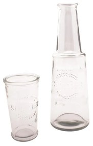 Caraffa in vetro con bicchiere, 800 ml - Dakls