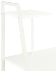 Scrivania con mensole bianca 102x50x117 cm
