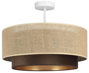 Plafoniera SARTA 1xE27/60W/230V marrone/iuta