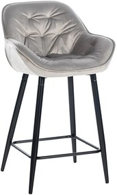 Sgabello Bar Gibson Confortevole Ed Elegante / Grau / Samt