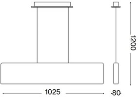 Ideal Lux - Lampadario LED a sospensione con filo DESK LED/32W/230V 102,5 cm CRI 90 bianco