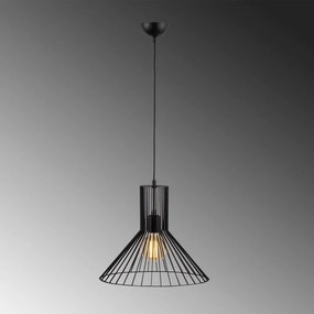 Lampadario nero con paralume in metallo ø 38 cm Fellini – Opviq lights