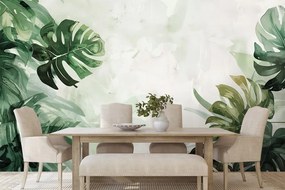 Carta da parati – Monstera acquerello