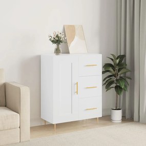 Credenza bianca 69,5x34x90 cm in legno multistrato