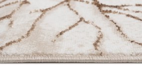 Tappeto moderno semplice beige con motivo marrone Larghezza: 80 cm | Lunghezza: 150 cm