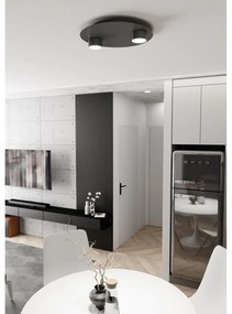 Lampada da soffitto in acciaio BOLX 2 nera 2xGX53 Colore del corpo Nero