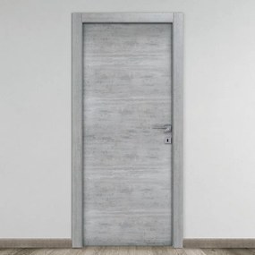Porta interna a battente Beton in legno colore rovere grigio, L 70 x H 210 cm, apertura reversibile
