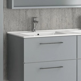 Mobile bagno da 120cm con doppio lavabo e 4 cassetti EL-120L - KAMALU