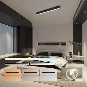 Immax NEO 07256L - Luce LED dimmerabile LUNGO 38W/230V Wi-Fi Tuya nero + +TC