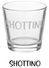 Bicchierino shot vetro scritta Shottino 110 ml