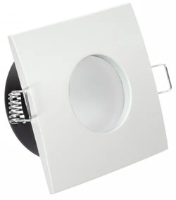 Portafaretto IP65 Quadrato da Incasso per GU10 Foro Ø70mm Bianco Colore del corpo Bianco