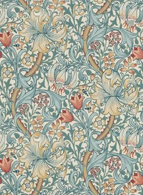 Morris & Co Carta da parati Golden Lily - Slate/ Manilla