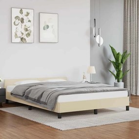 Giroletto Con Testiera Senza Materasso Crema 140x200 Cm /
