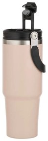 Bottiglia bottiglia da viaggio beige in acciaio inox 1 l Eco – Ladelle