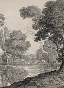 Coordonne Carta da parati panoramica Engraving - Ink