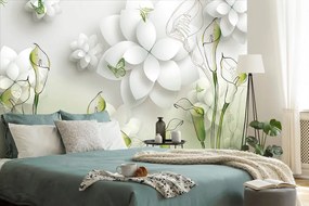 Carta da parati – Fiori astratti