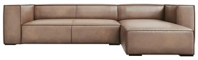 Divano angolare in pelle marrone chiaro (angolo destro) Madame - Windsor &amp; Co Sofas