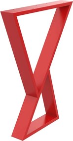 Gamba per mobili STEELMI Federica in acciaio rosso opaco L 58 x P 8 x H 71 cm