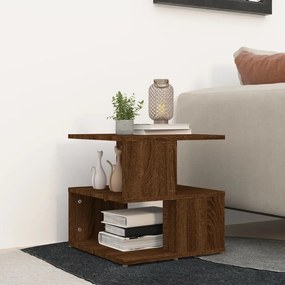 Tavolino da salotto rovere marrone 40x40x40cm legno multistrato