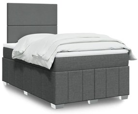 Giroletto A Molle Con Materasso Grigio Scuro 120x190cm Tessuto /
