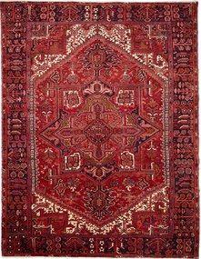 Heriz Tappeto persiano 250 x 320 Rosso (Iran) Annodato A Mano