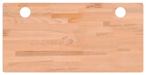 Piano per scrivania 100x50x1,5 cm in legno massello di faggio