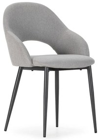 Sedie da pranzo in set grigio chiaro in imbottito 2 pz Lia – Marckeric