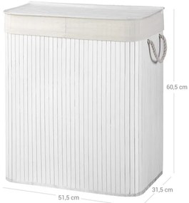 Cesto per la biancheria GUS bianco