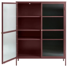 Vetrina rossa in metallo 111x140 cm Bronco - Unique Furniture