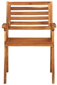 Sedie da giardino 8 pz in legno massello di acacia