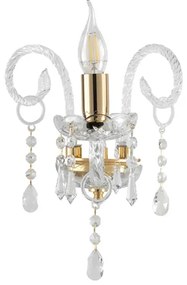 Lampada applique 27x25 cm in cristallo MARIATERESA intrecciato 1 luce