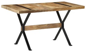 Tavolo Da Pranzo 140x70x76 Cm İn Legno Di Mango Grezzo /
