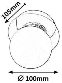 Rabalux 2110 - Applique da bagno BECCA 1xG9/28W/230V IP44