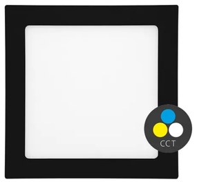 Ecolite LED-WSQ-CCT/6W/CR - Lampada LED da incasso RAFA LED/6W/230V IP44 nero