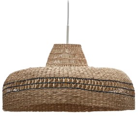 Kave Home - Paralume per lampada da soffitto Rupia in fibre naturali finitura naturale e nero Ã˜ 55 cm