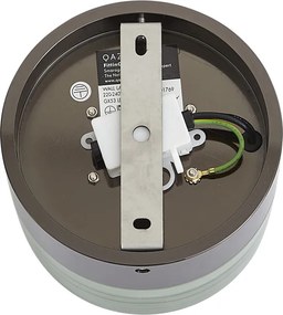 Lampada da parete di design nera con vetro verde chiaro IP44 - Michele