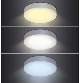 Solight WD172 - Plafoniera LED 18W/230V, 3000/4000/6000K, Ø 22,5 cm, bianca