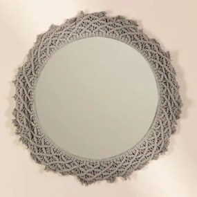 Specchio da parete rotondo in macramé (Ø70 cm) Gael - Sklum