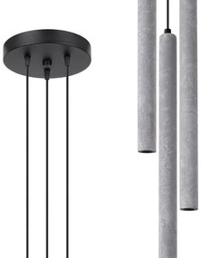 Sollux SL.1273 - Lampadario a sospensione con filo PASTELO 3xG9/8W/230V calcestruzzo