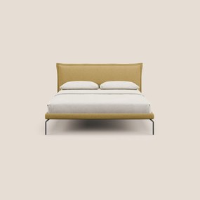 Eric letto imbottito design minimal in morbido tessuto impermeabile T14