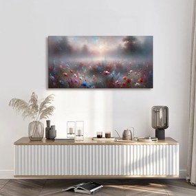 Quadro su tela – Nebbia mattutina sopra i fiori