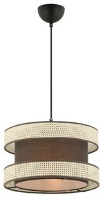 Lampadario a cavo HALO 1xE27/60W/230V marrone/crema