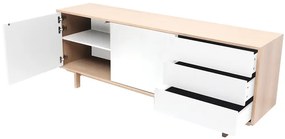 Credenza scandinava in legno Bianco 195 cm SID