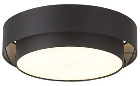 Plafoniera moderna nera 50cm 3 luci - Steve