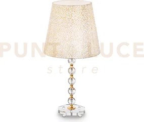 Queen lampada da tavolo 1 luce attacco e27 h.67,5cm finitura oro