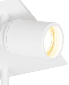 Faretto da bagno moderno quadrato bianco 3 luci IP44 - Ducha