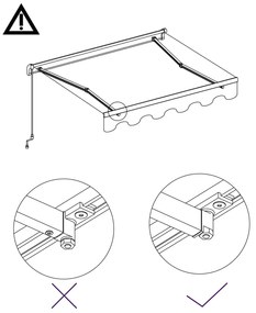 Tenda da Sole Retrattile Manuale 300x250 cm Crema