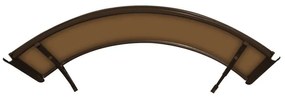 Pensilina Arco in policarbonato marrone L 160 x P 120 cm struttura in alluminio